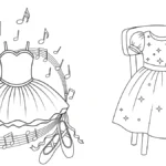 coloriage Robe à imprimer pour enfant de 9 ans