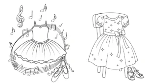 coloriage Robe à imprimer pour enfant de 9 ans