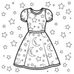 coloriage Robe a colorier en ligne