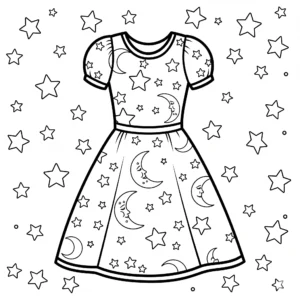 coloriage Robe a colorier en ligne