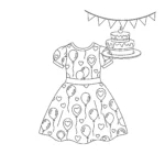 coloriage Robe de pour enfants