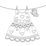 coloriage Robe à imprimer gratuitement pdf
