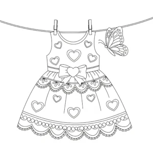 coloriage Robe à imprimer gratuitement pdf