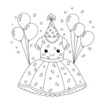 coloriage Robe pour enfant de 3 ans