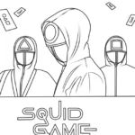 coloriage Squid Game educatif pour enfant