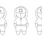 coloriage Squid Game à imprimer gratuitement pdf