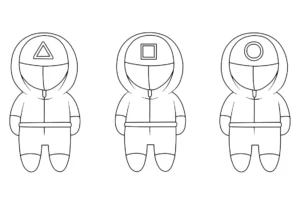 coloriage Squid Game à imprimer gratuitement pdf