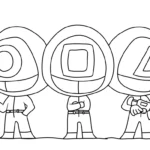 coloriage Squid Game pour enfant