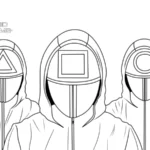 coloriage Squid Game à imprimer pdf