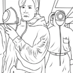 image pour coloriage Squid Game enfant