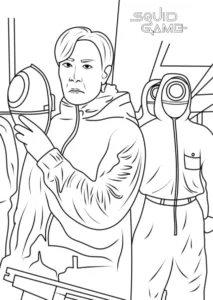 image pour coloriage Squid Game enfant