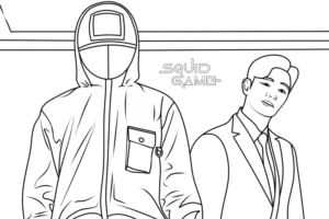 coloriage Squid Game à imprimer gratuitement pdf