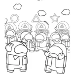 coloriage Squid Game pour enfant de 10 ans