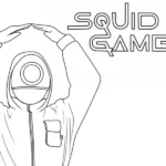 coloriage Squid Game à imprimer pour enfant de 9 ans