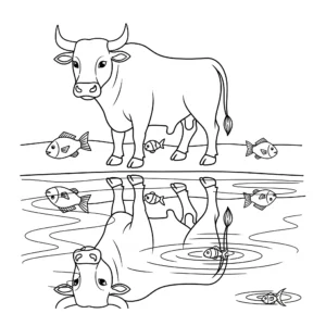 coloriage Taureau a colorier en ligne