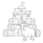 coloriage Taureau à imprimer pour enfant de 4 ans