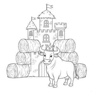 coloriage Taureau à imprimer pour enfant de 4 ans