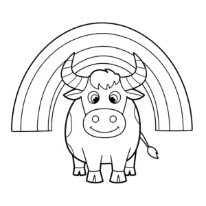 coloriage Taureau à imprimer pour enfants