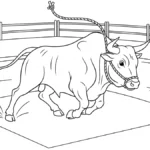 coloriage Taureau pour bebe a imprimer