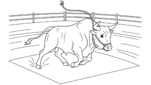 coloriage Taureau pour bebe a imprimer
