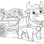 coloriage Taureau pour enfant de 7 ans