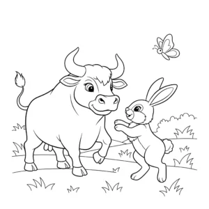 coloriage Taureau à imprimer pour enfants