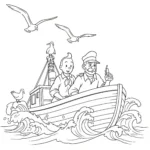 imprimer coloriage Tintin gratuit