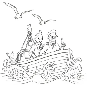 imprimer coloriage Tintin gratuit