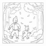 coloriage Tintin et apprentissage