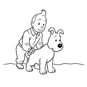 coloriage Tintin gratuit