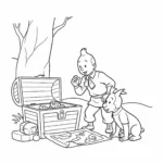 coloriage Tintin pour enfants a imprimer