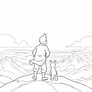 coloriage Tintin à imprimer