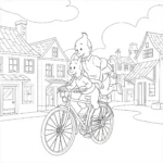 coloriage Tintin pour enfant à imprimer