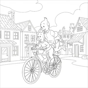coloriage Tintin pour enfant à imprimer