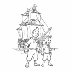 coloriage Tintin pour enfant de 4 ans