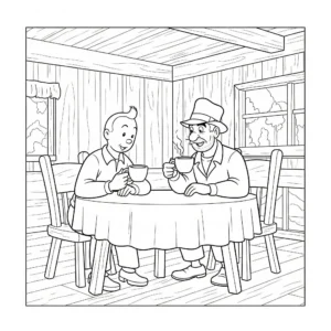 coloriage Tintin et dessins