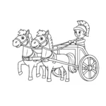 coloriage Un Char Antique pour enfant de 4 ans
