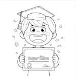 télécharger coloriage Un Diplôme Super Élève gratuit