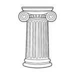 image pour coloriage Une Colonne Dorique enfant