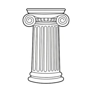 image pour coloriage Une Colonne Dorique enfant