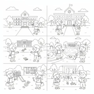 coloriage fin d’année scolaire à imprimer pour enfant de 3 ans