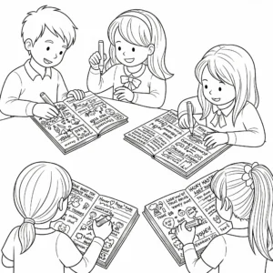 coloriage fin d’année scolaire à imprimer kawaii
