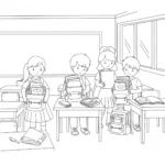 coloriage fin d’année scolaire pour enfant a imprimer gratuit