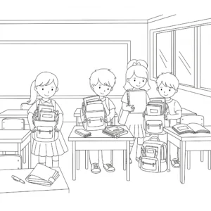 coloriage fin d’année scolaire pour enfant a imprimer gratuit