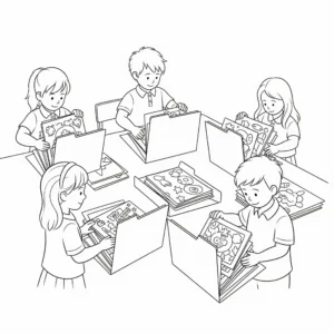 coloriage fin d’année scolaire de pour enfants