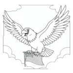 coloriage 4 Juillet educatif pour enfant
