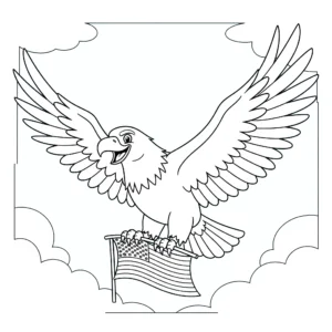 coloriage 4 Juillet educatif pour enfant