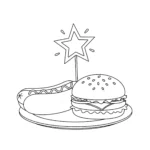 coloriage 4 Juillet pour enfant de à imprimer