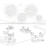 coloriage 4 Juillet à imprimer pour enfant de 4 ans
