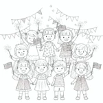 image de coloriage 4 Juillet pour enfant